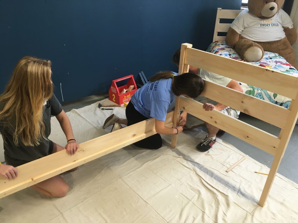 Bed Making for the Homeless - Service Project! - It was Awesome!!!