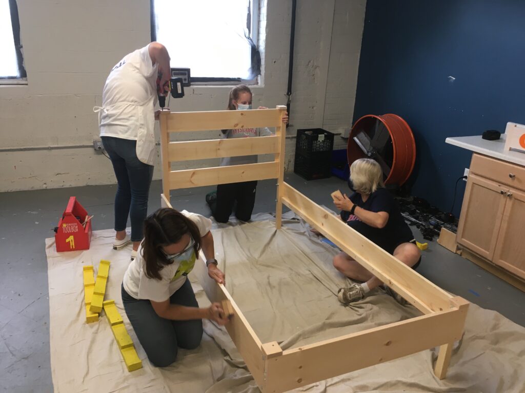 Bed Making for the Homeless - Service Project! - It was Awesome!!!