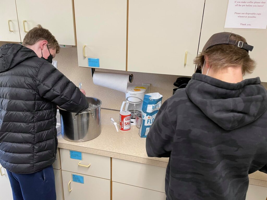 High School Youth Group - Bread Making for "Seniors" and "Shut-ins" of the church!